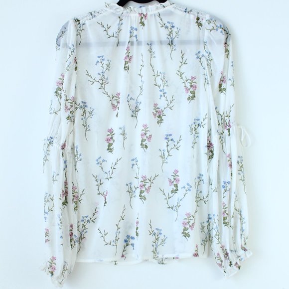 For Love and Lemons floral v-neck blouse with butt - Picture 2 of 3